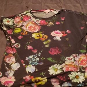 Ted Baker floral T-shirt size 1 or XS